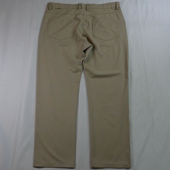 Carnoustie Tech by Aristo Eighteen 38 x 3 Khaki 5 Pocket Straight‎ Golf Pants - Picture 3 of 3